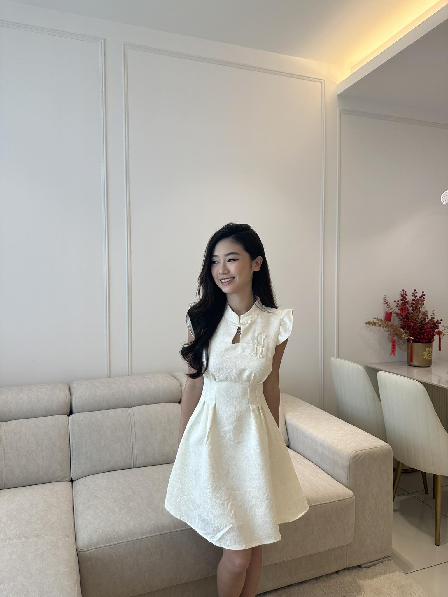 Lotus Sleeveless Cheongsam