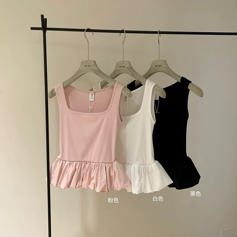 Square Neck Flare Tank Top