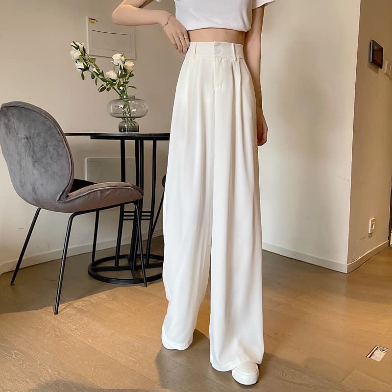 High Waist Wide Leg Suit Long Pants