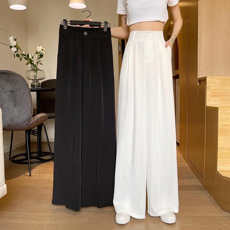 High Waist Wide Leg Suit Long Pants