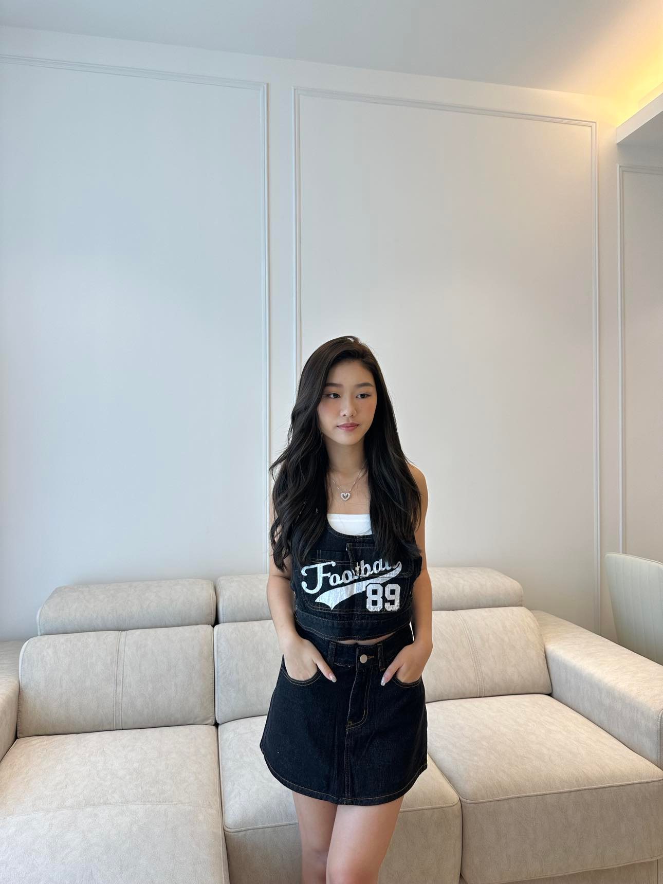 Denim Top & Skirt Set