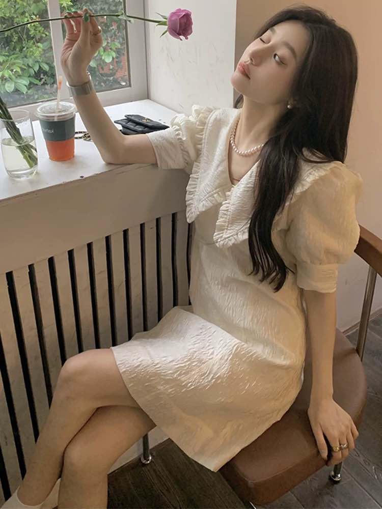 Korean Short Sleeve Dress