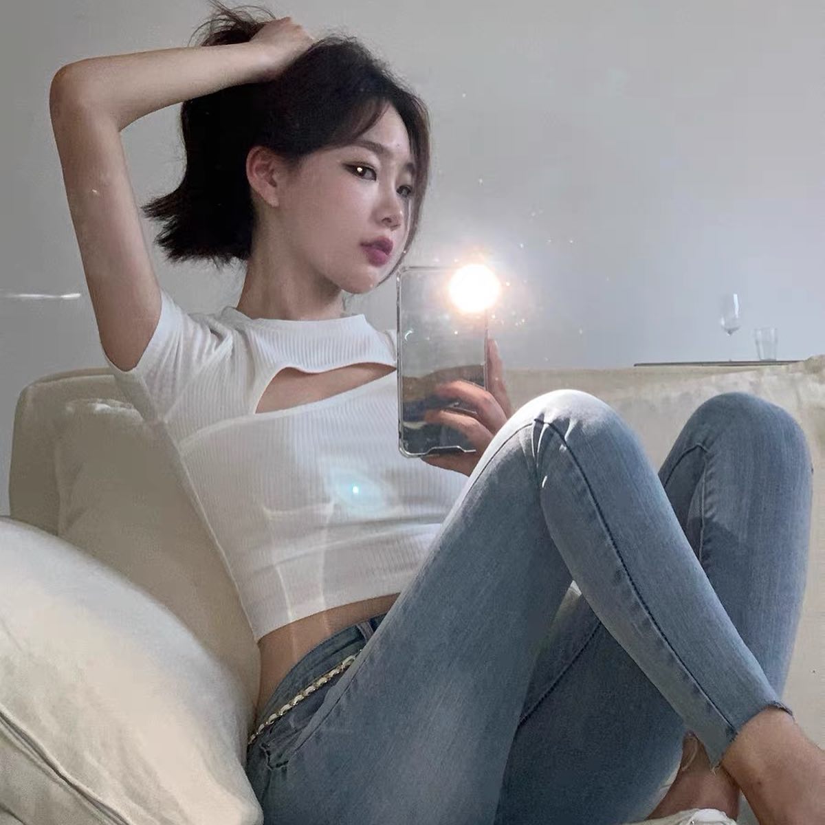 Bella sexy short sleeve blouse