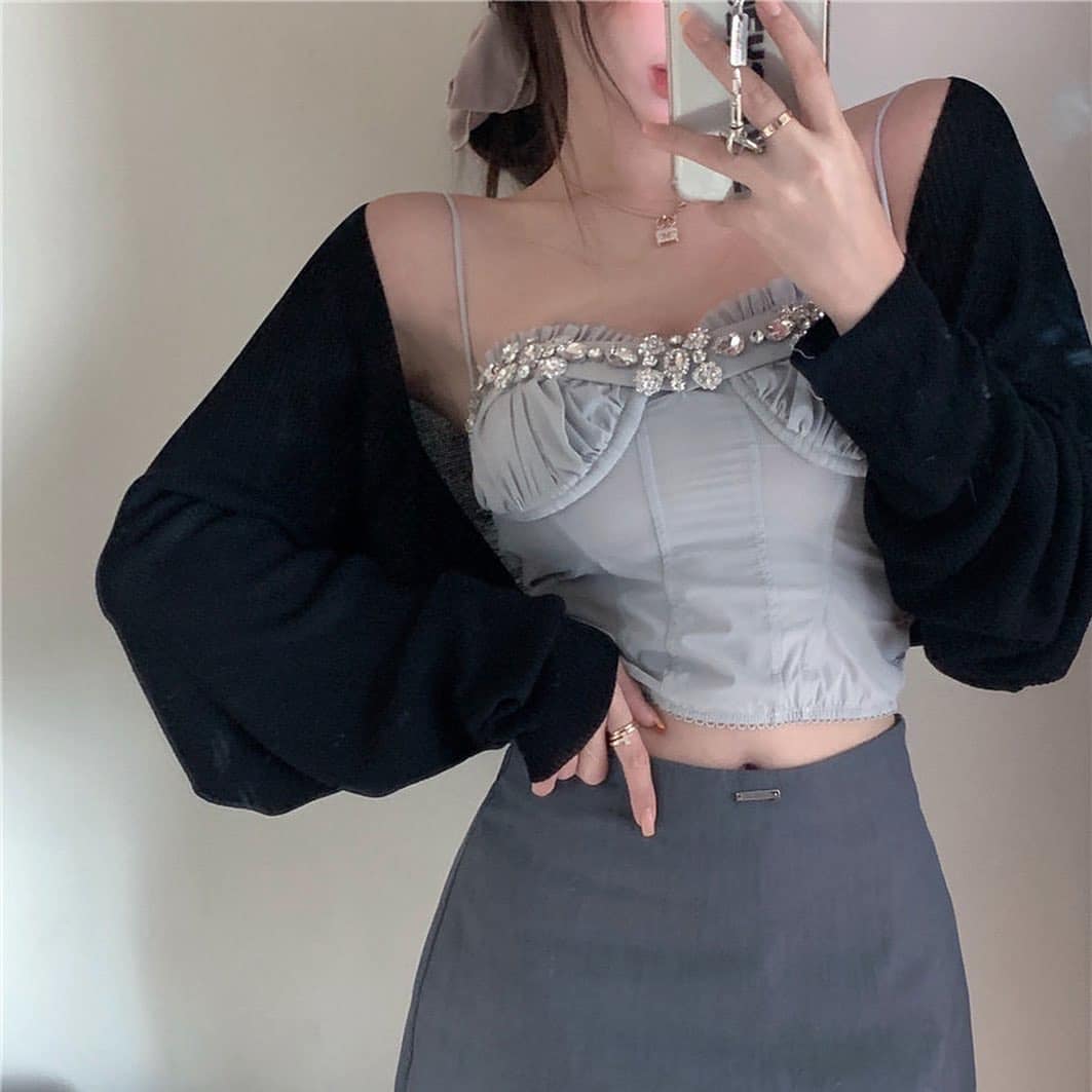 Diamond Sleeveless Padded Top