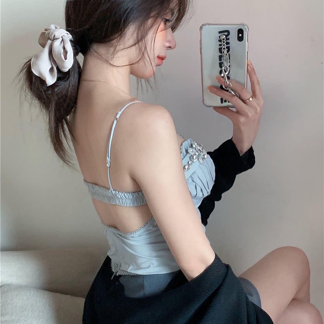 Diamond Sleeveless Padded Top