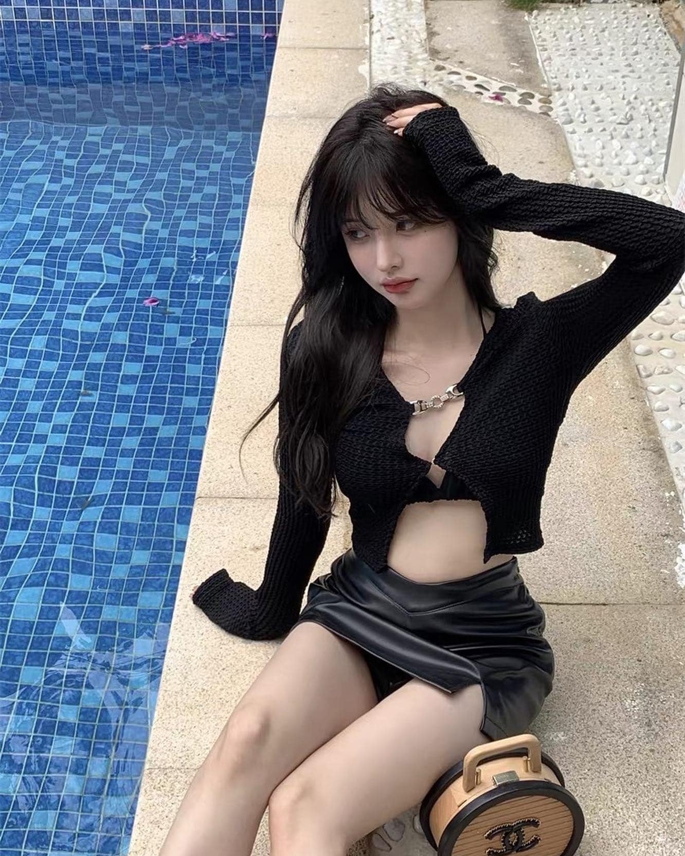 Black Knitted Blouse