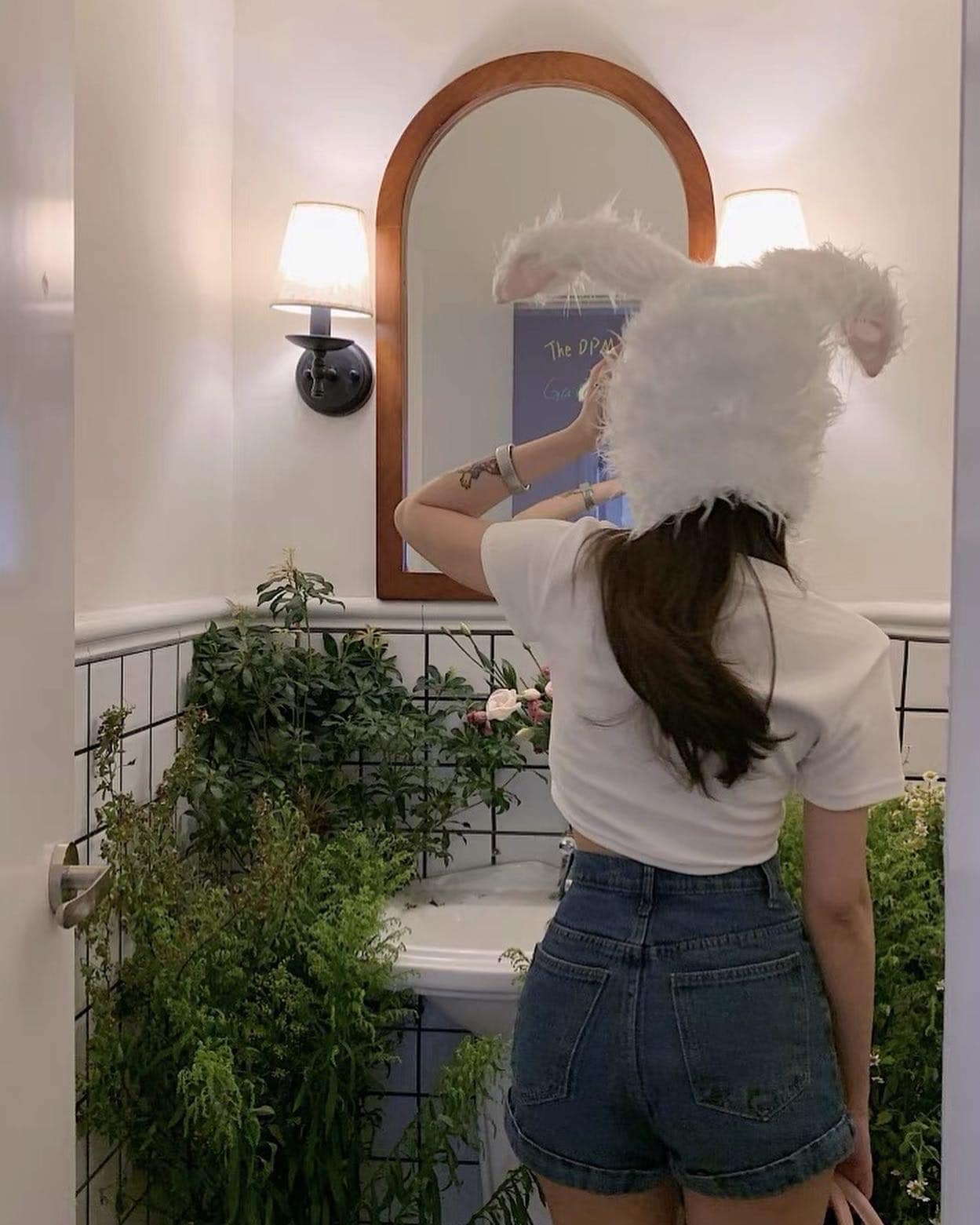 Kitty Drawstring White Top