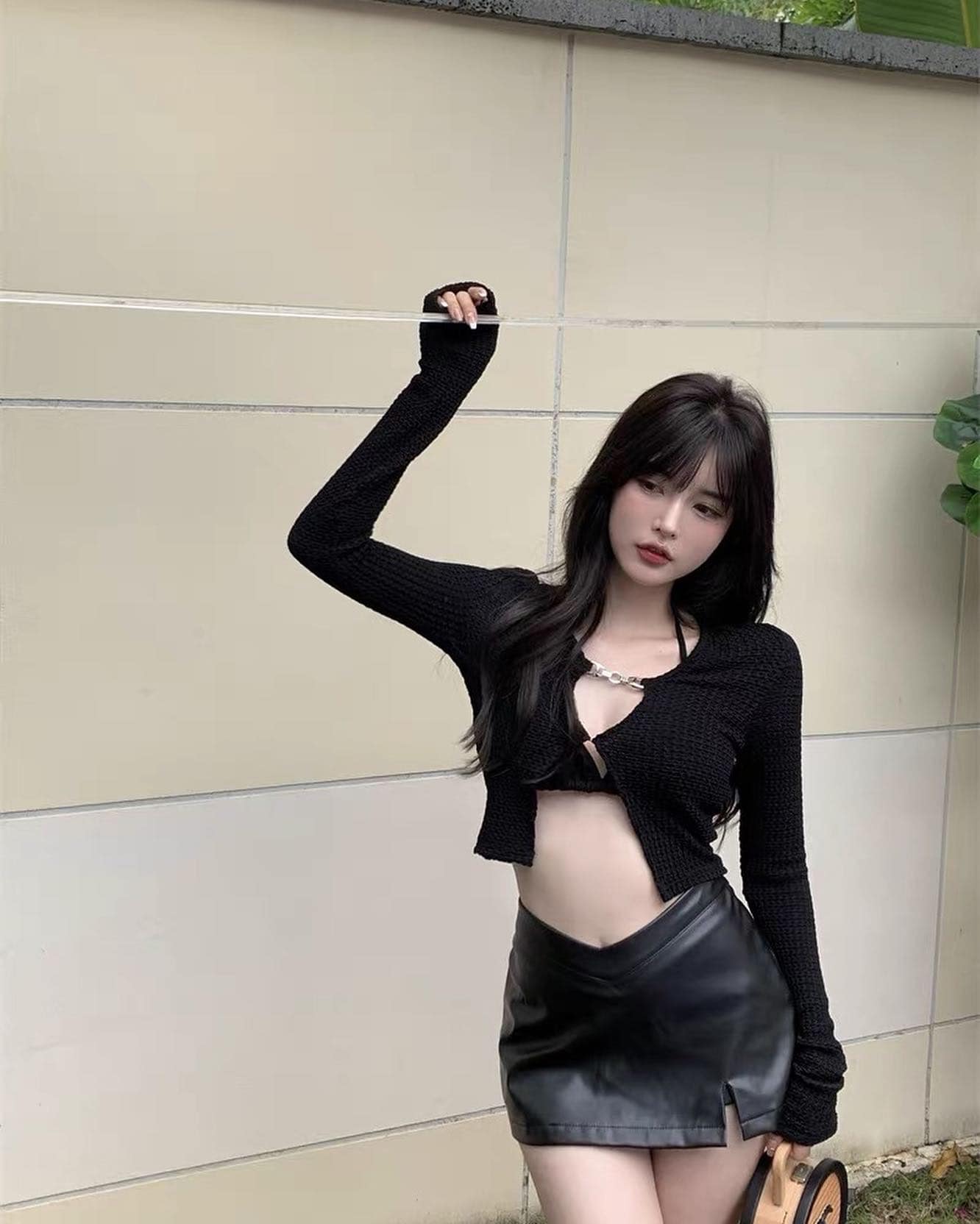 Black Knitted Blouse