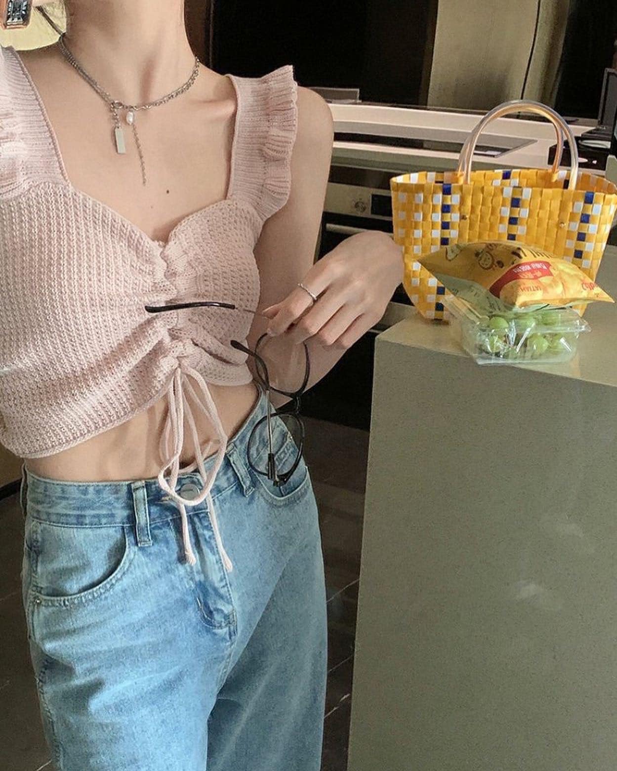 Knitted Sleeveless Blouse