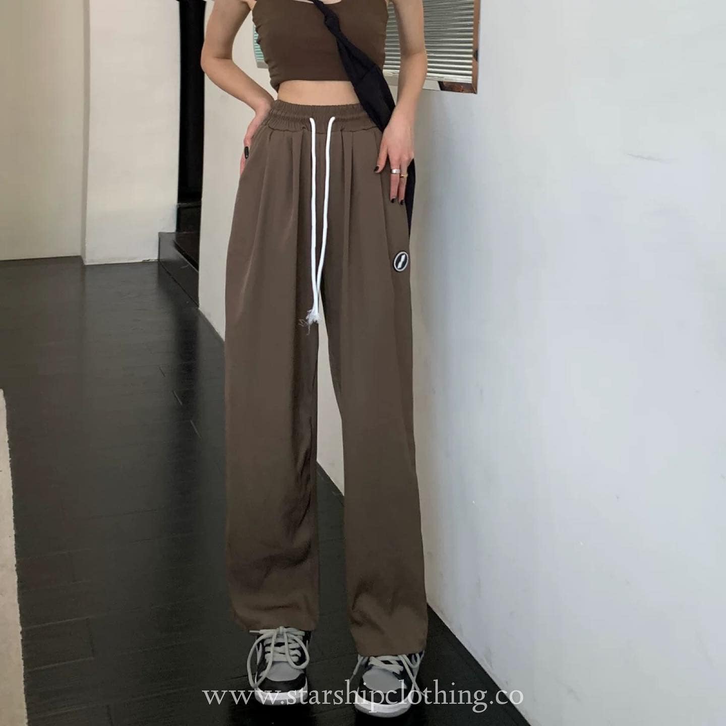 High Waist Drawstring Stretchable Pants
