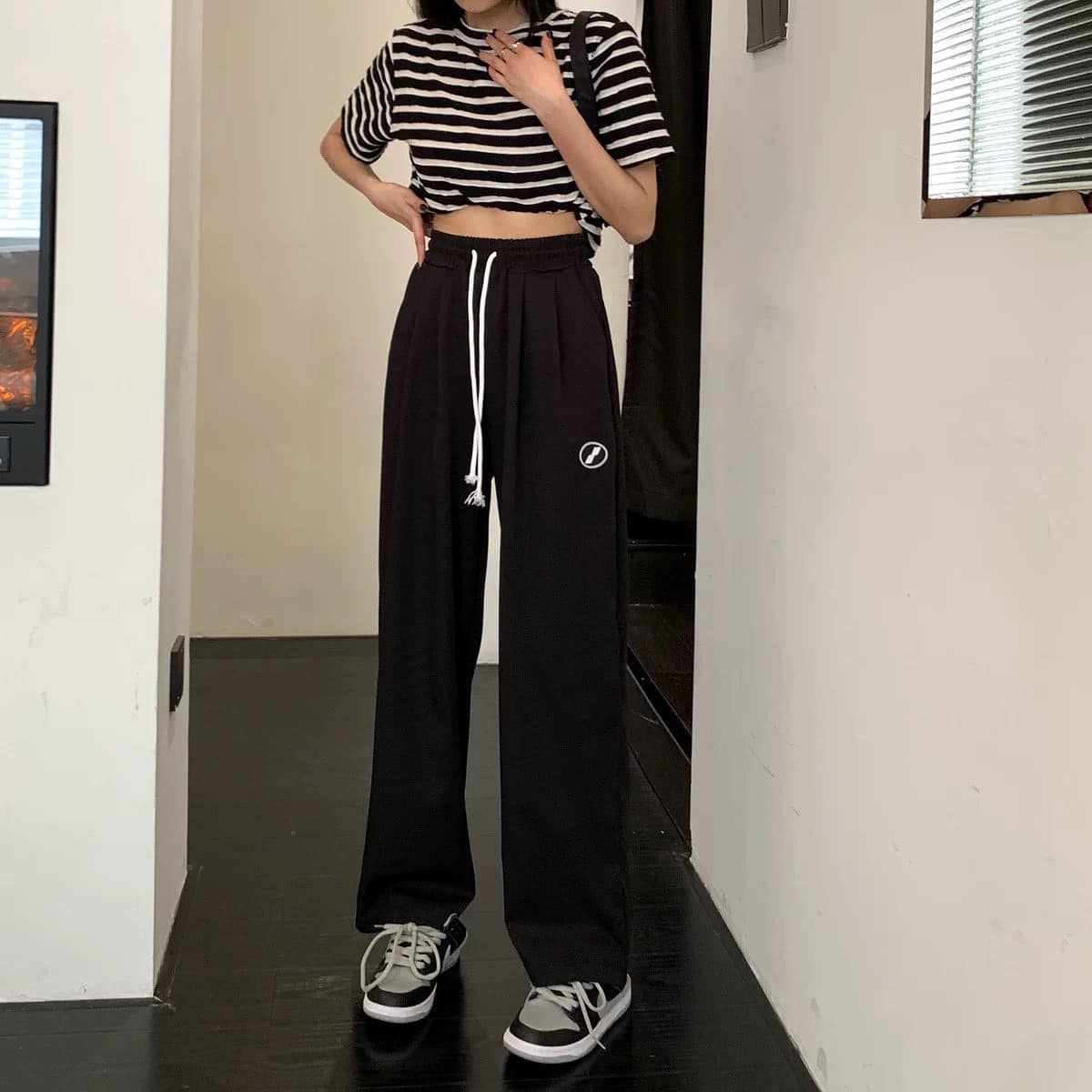 High Waist Drawstring Stretchable Pants