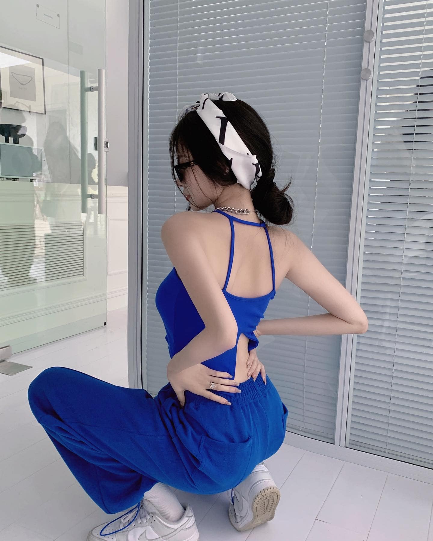 Blue Tank Top & Pants Set