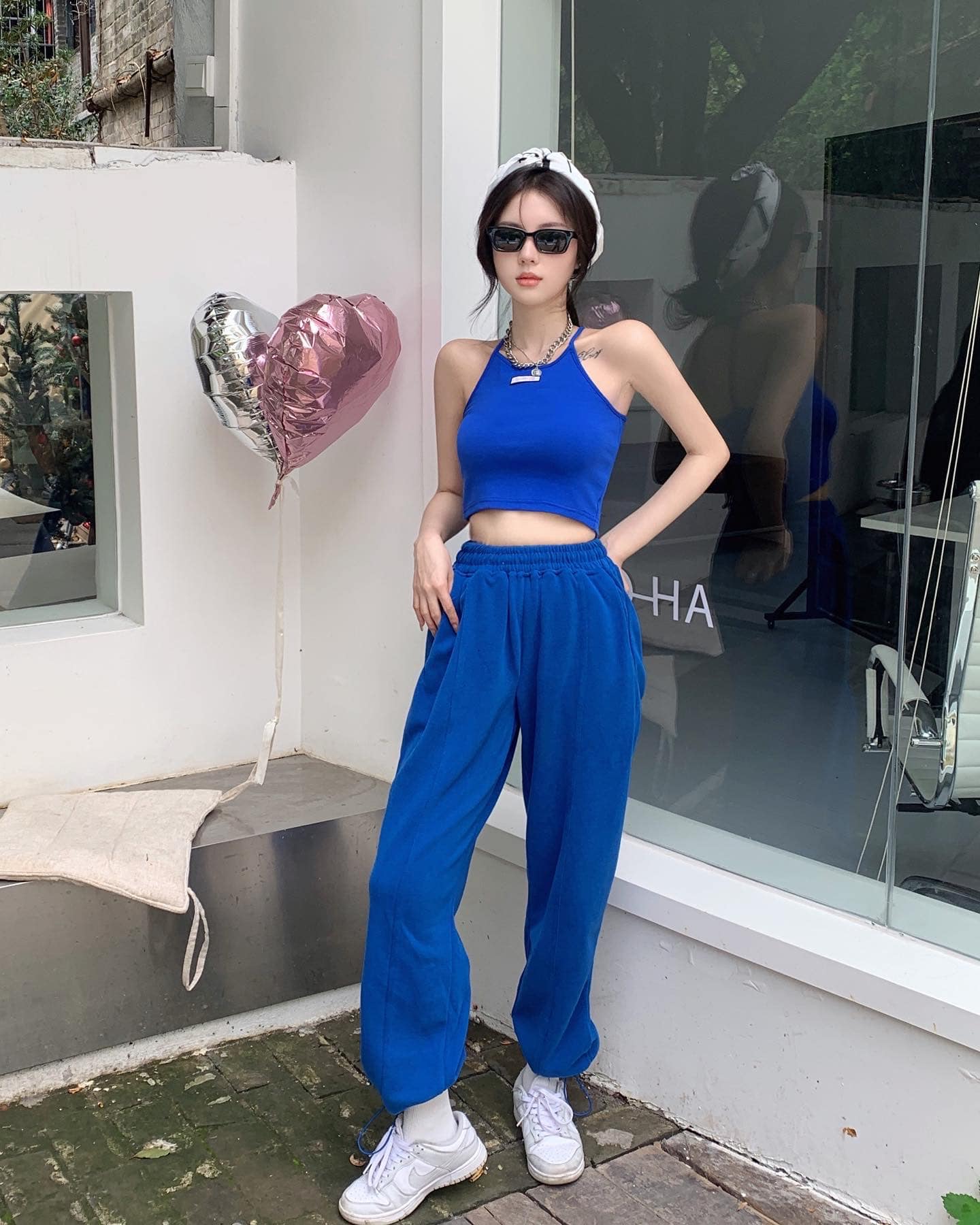 Blue Tank Top & Pants Set