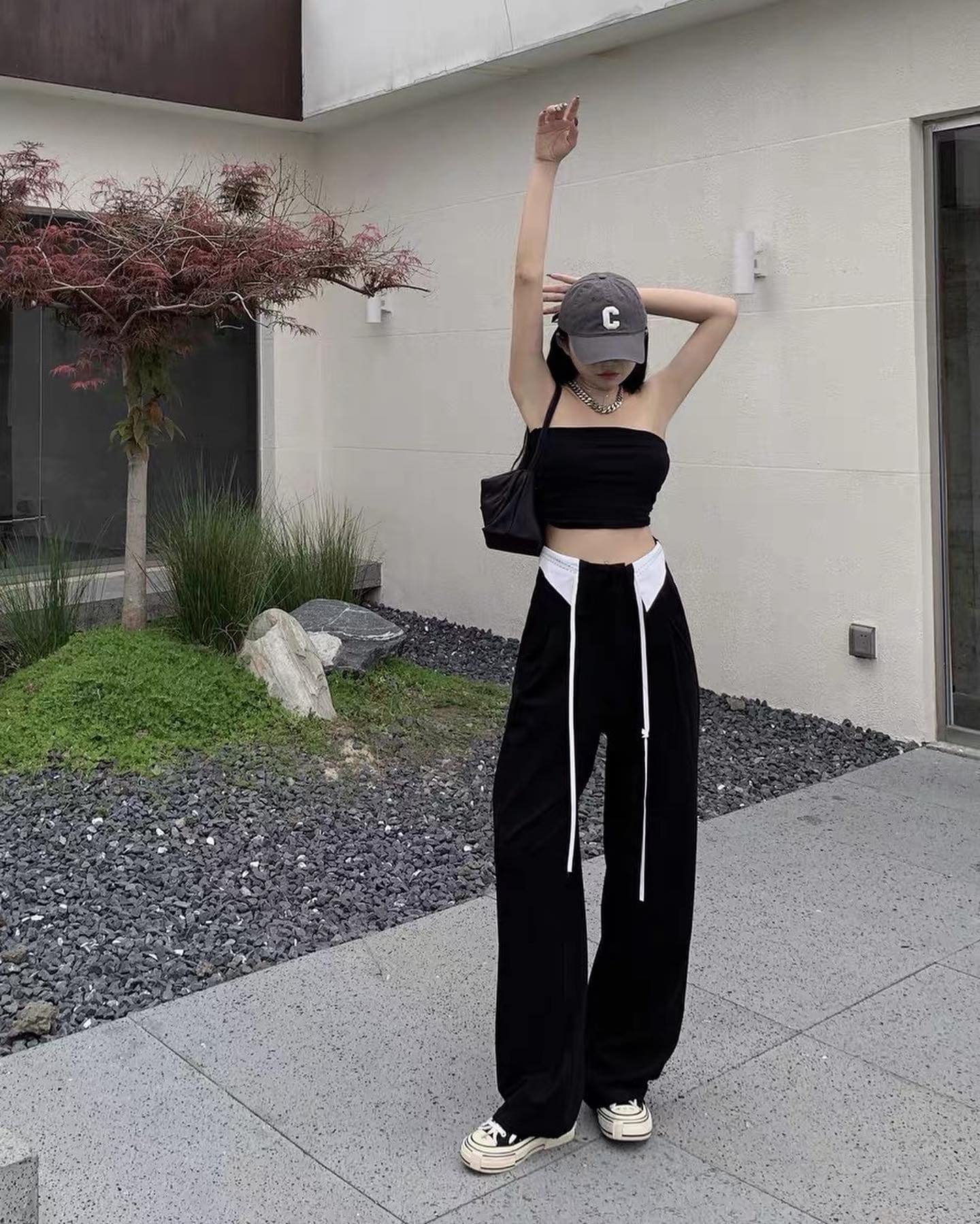 Drawstring Suit Long Pants