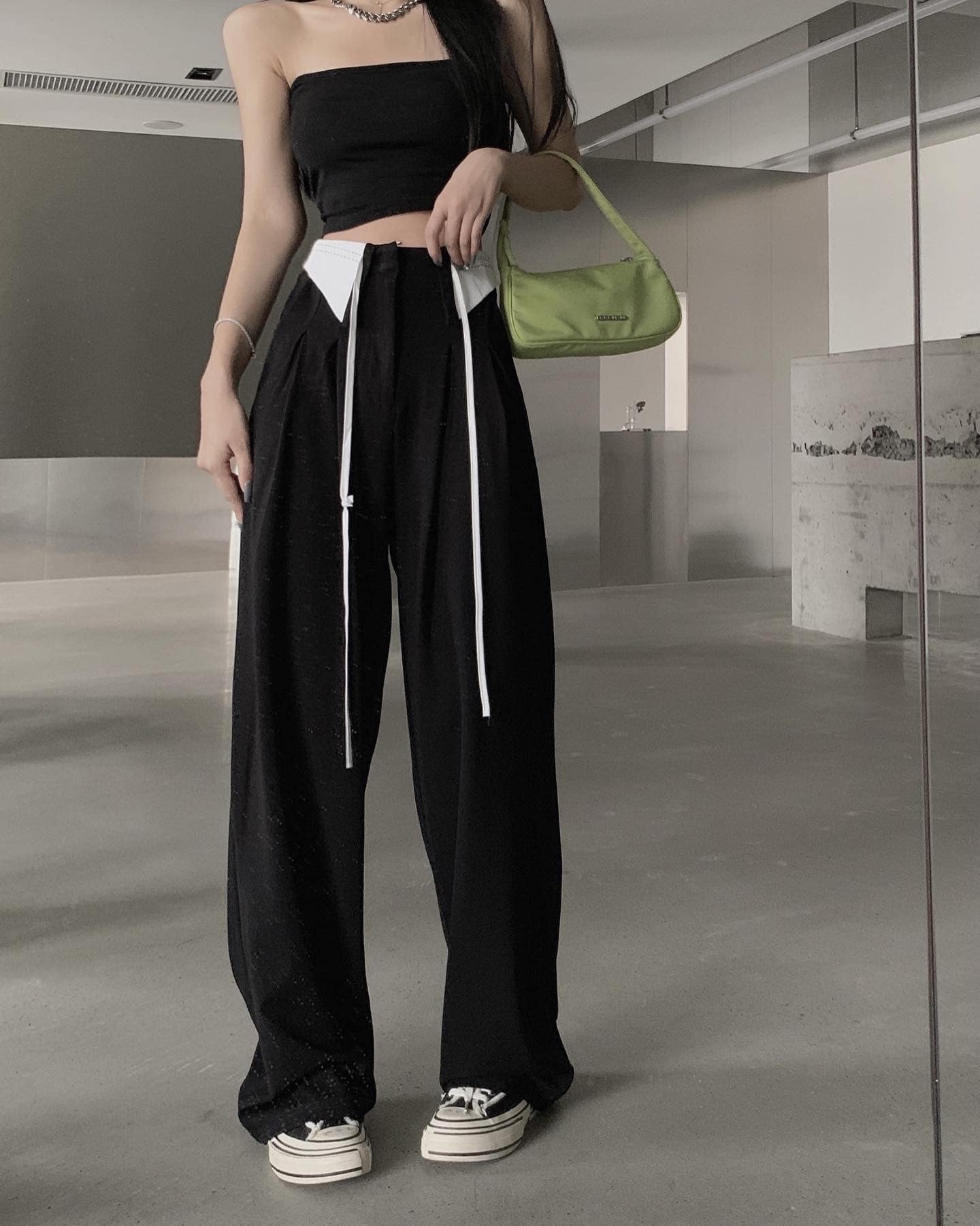 Drawstring Suit Long Pants