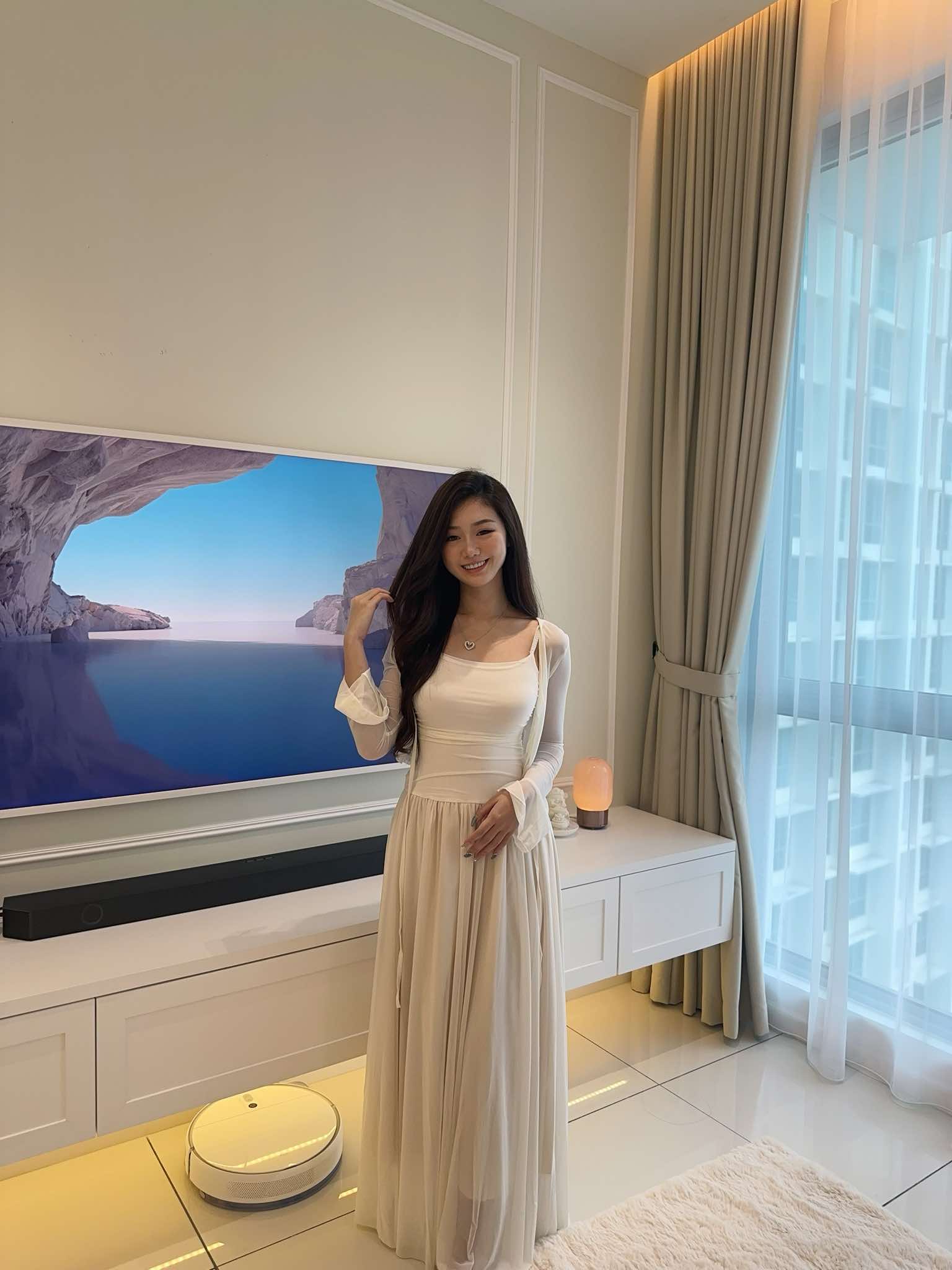 Mesh Cardigan & Long Dress Set