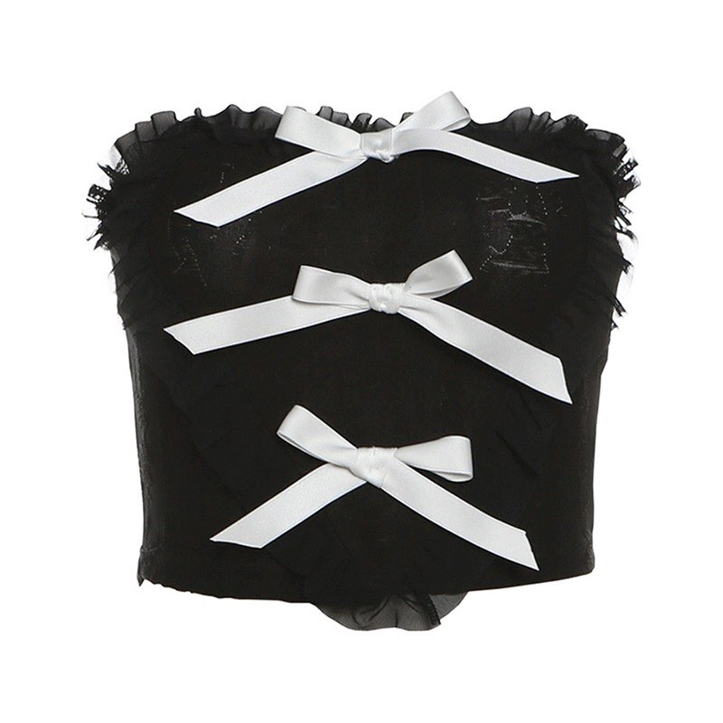 Ribbon Tube Crop Top