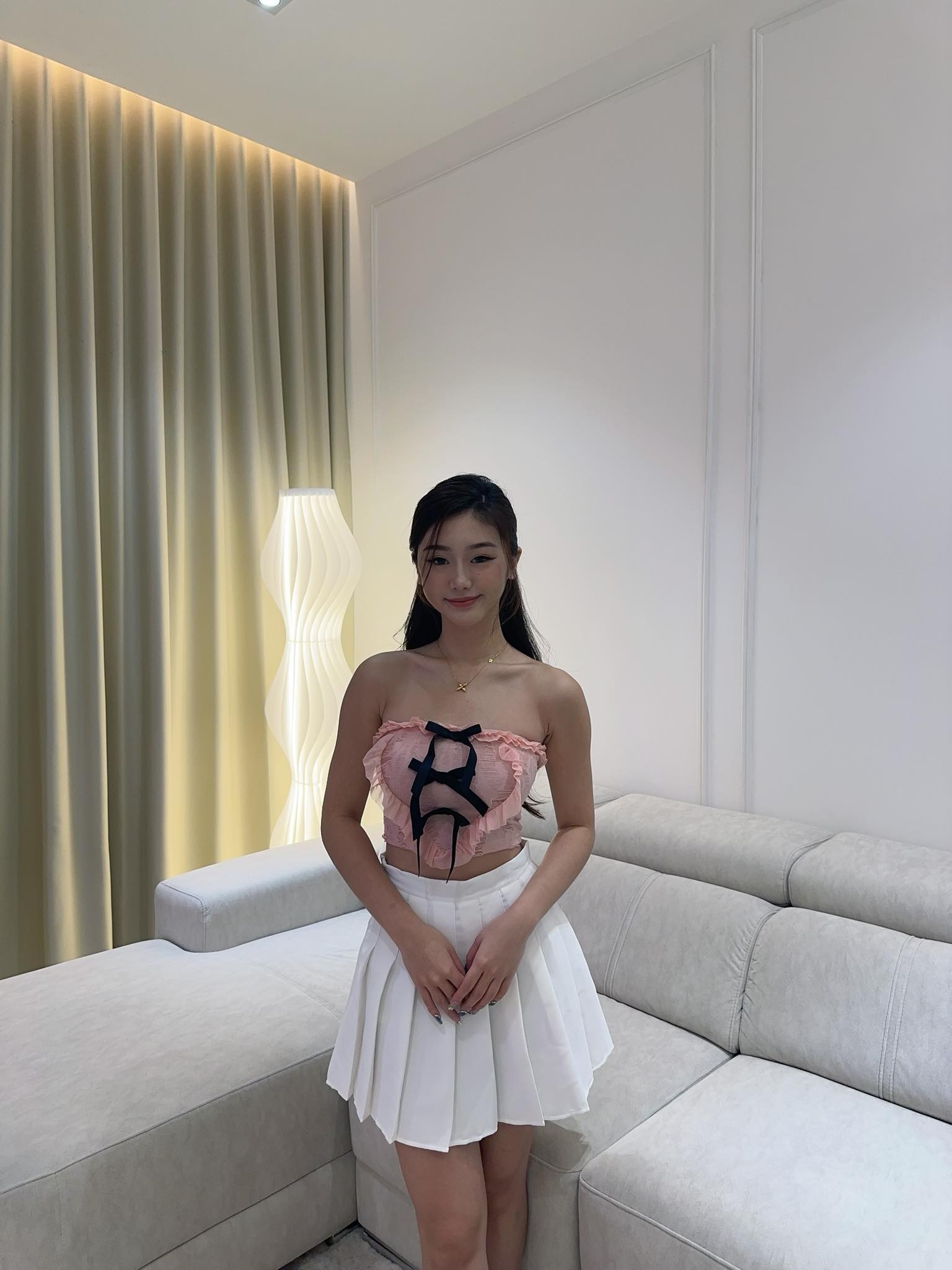 Ribbon Tube Crop Top