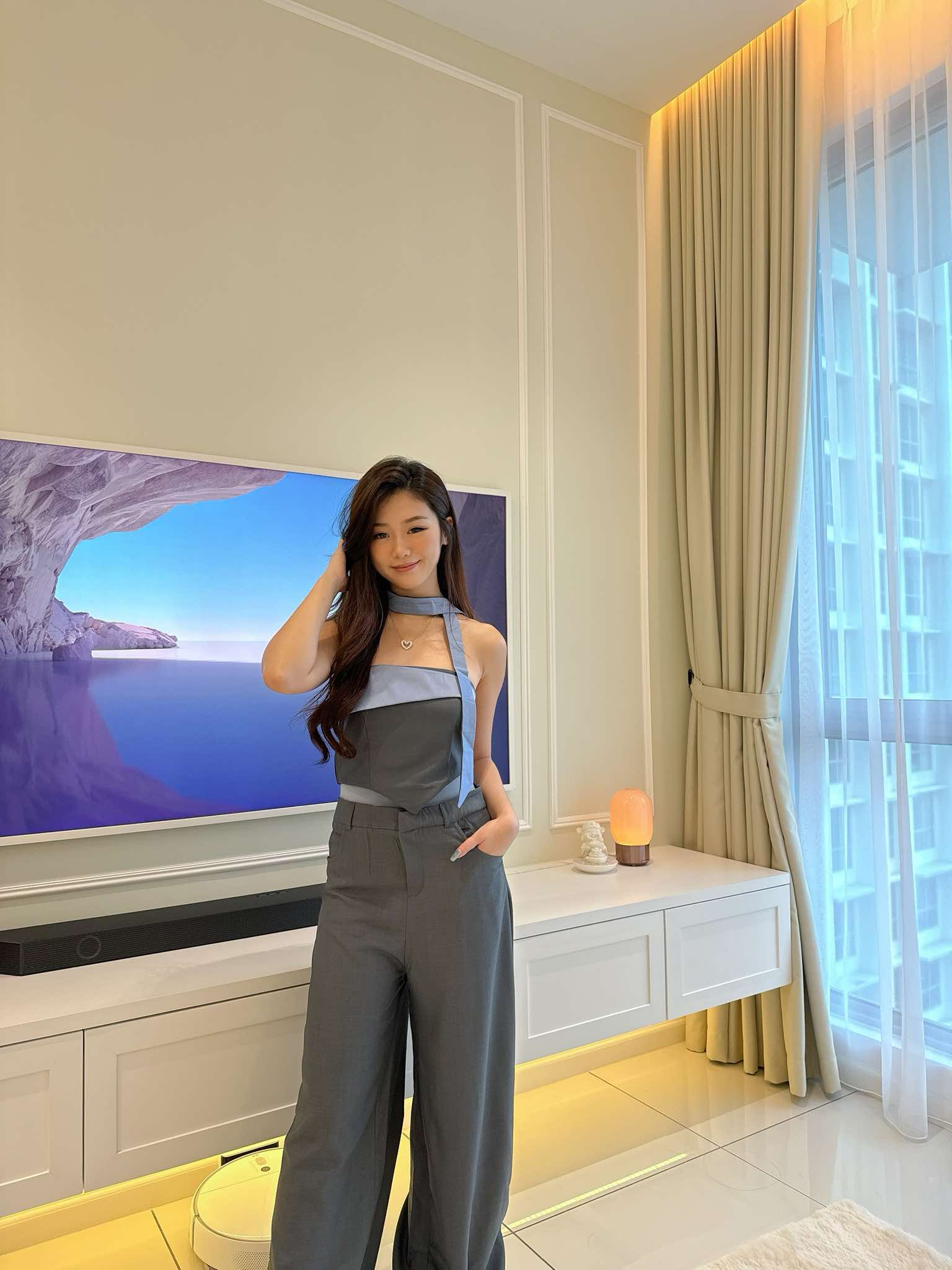 Scarf Tube Top & Pants Set