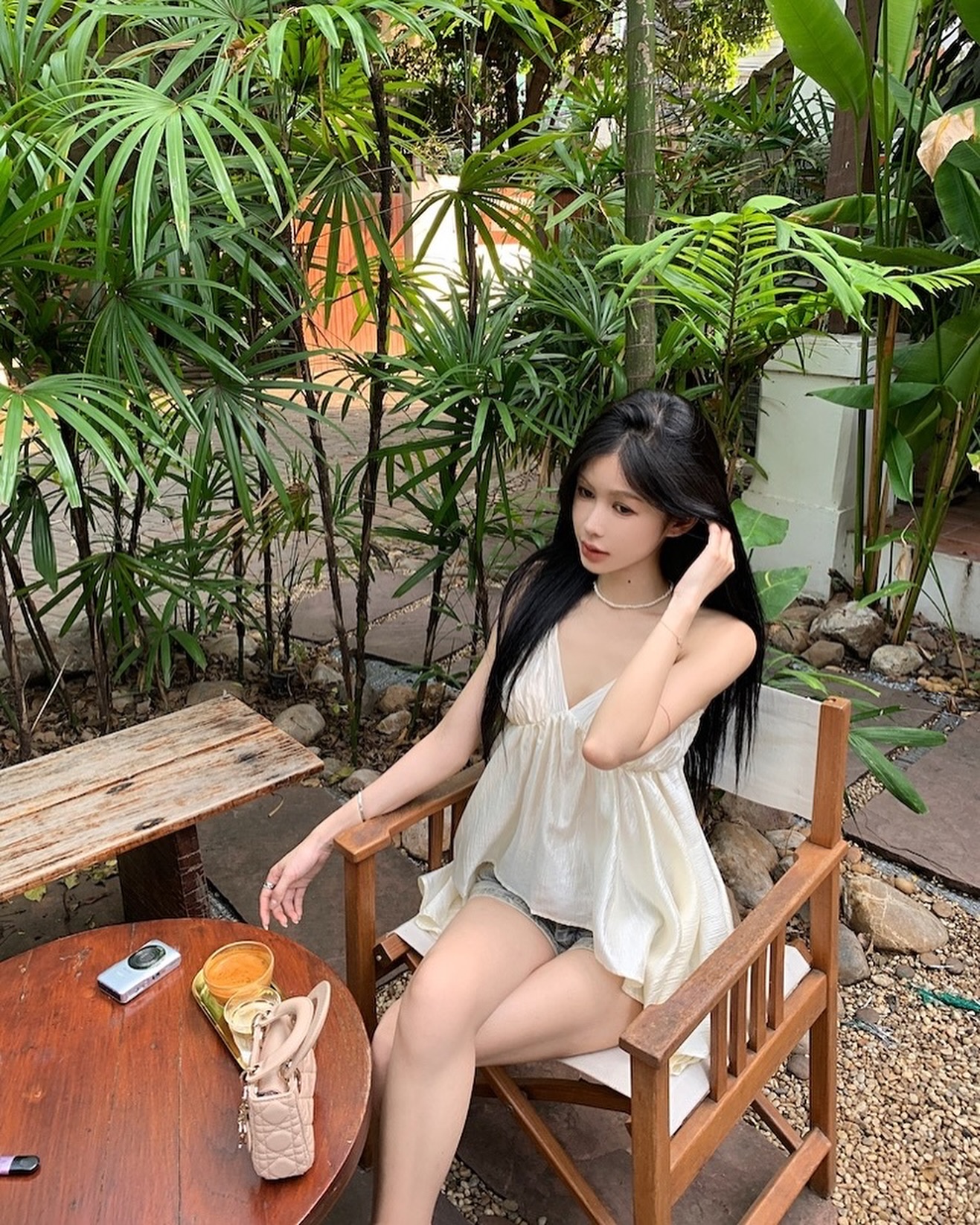 V Neck Irregular Blouse