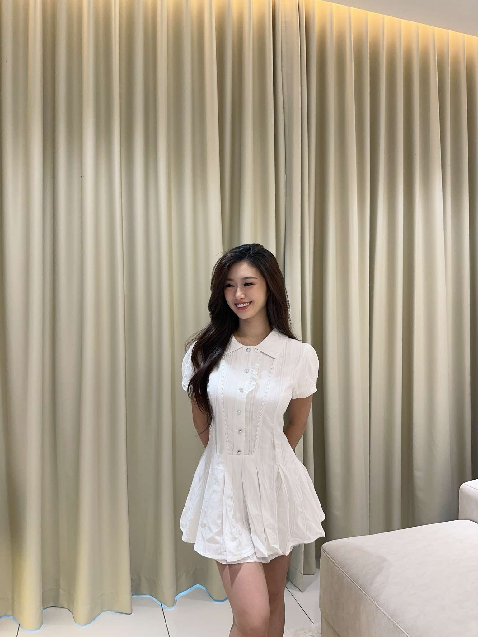 Short Sleeve White Dress