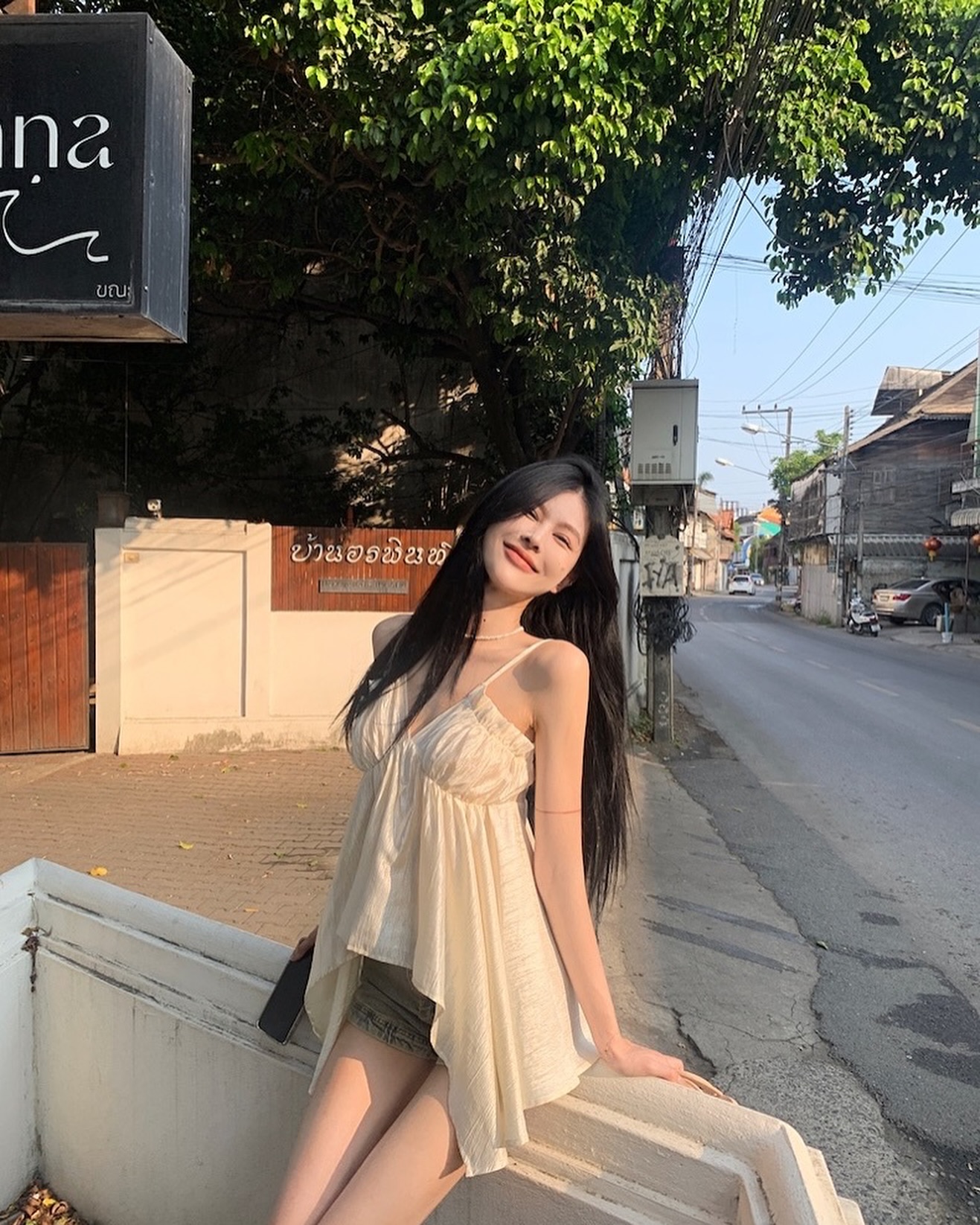 V Neck Irregular Blouse