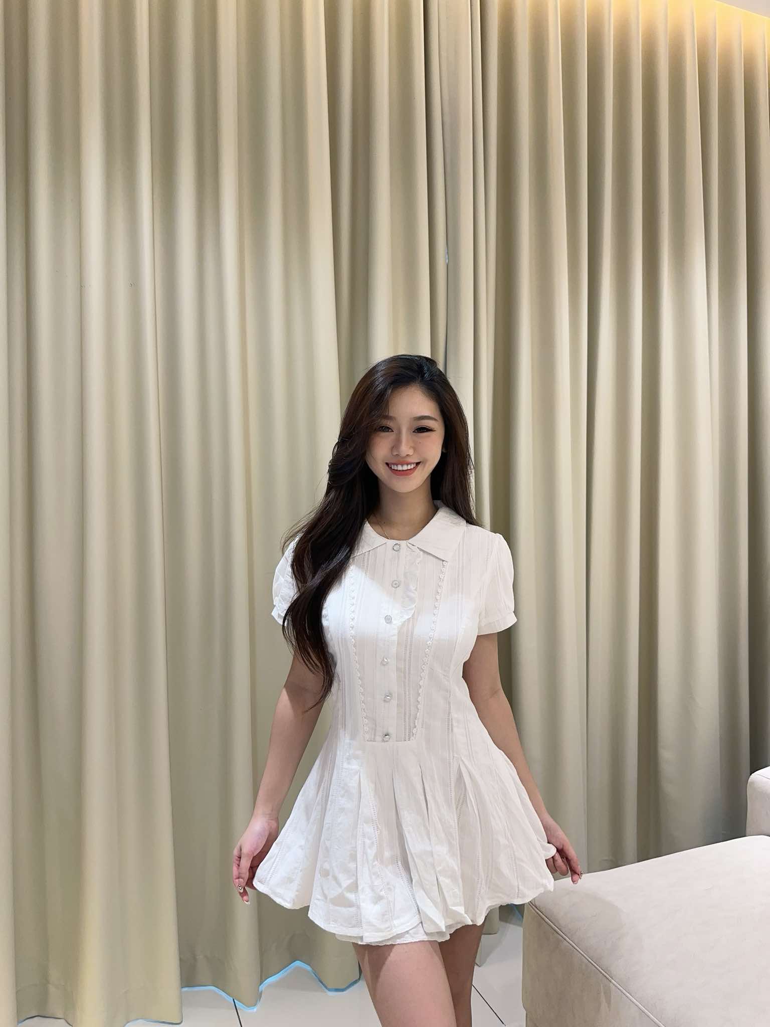 Short Sleeve White Dress