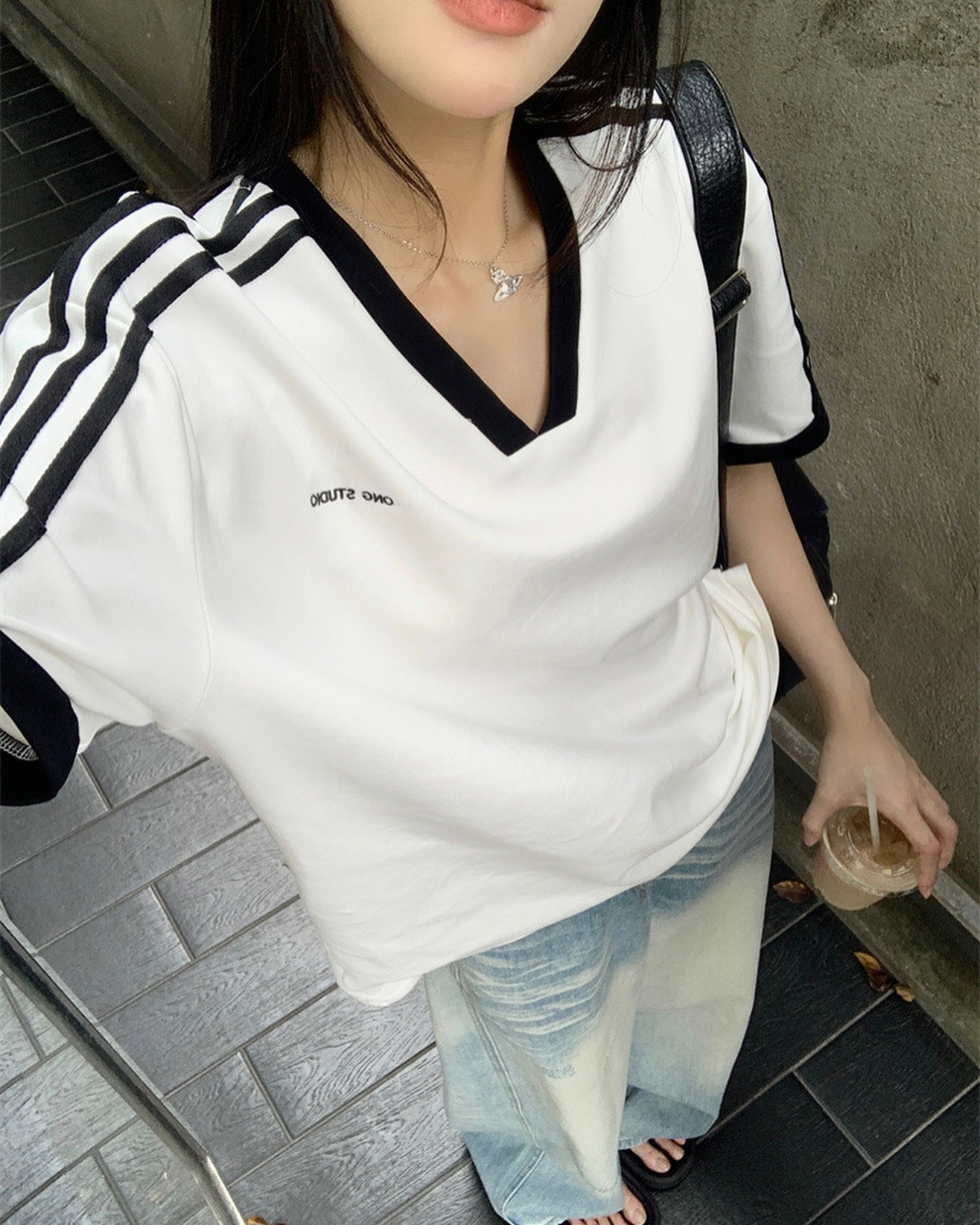 V Neck Cotton T-Shirt