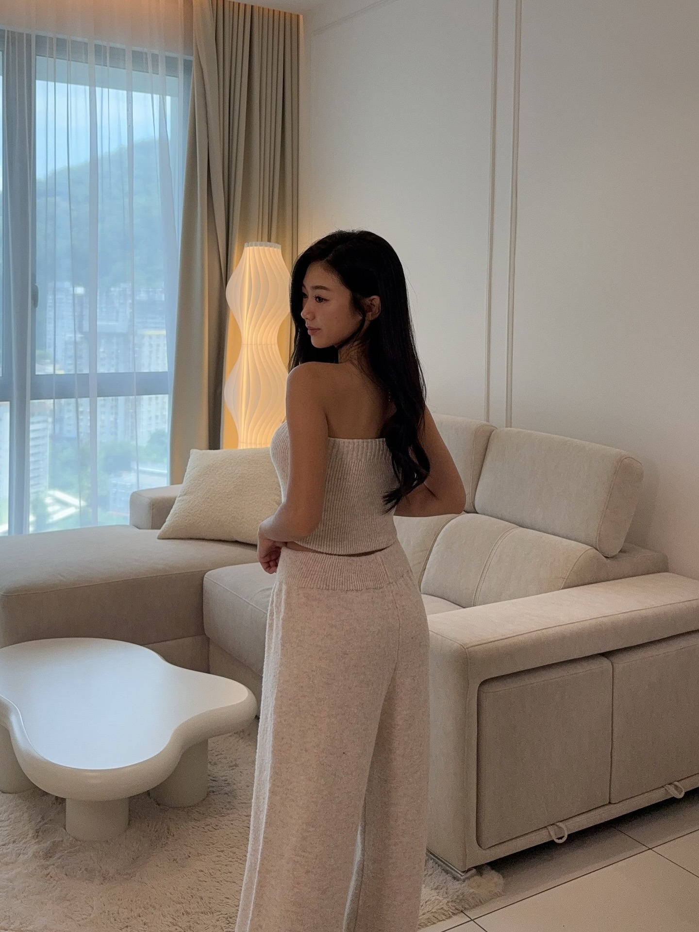 Knitted Tube & Knitted Pants Set Wear