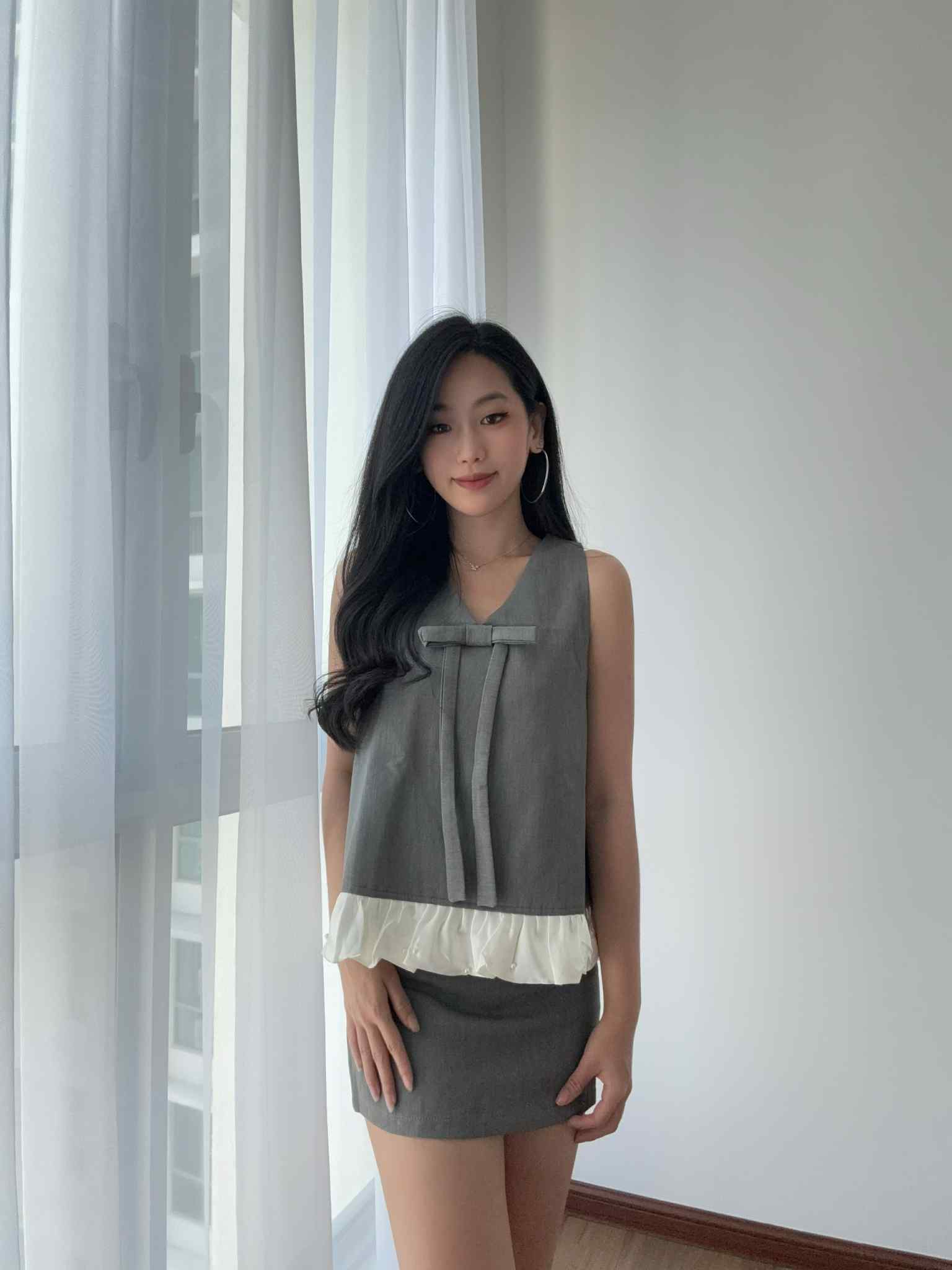 Ribbon Vest & Skirt Set