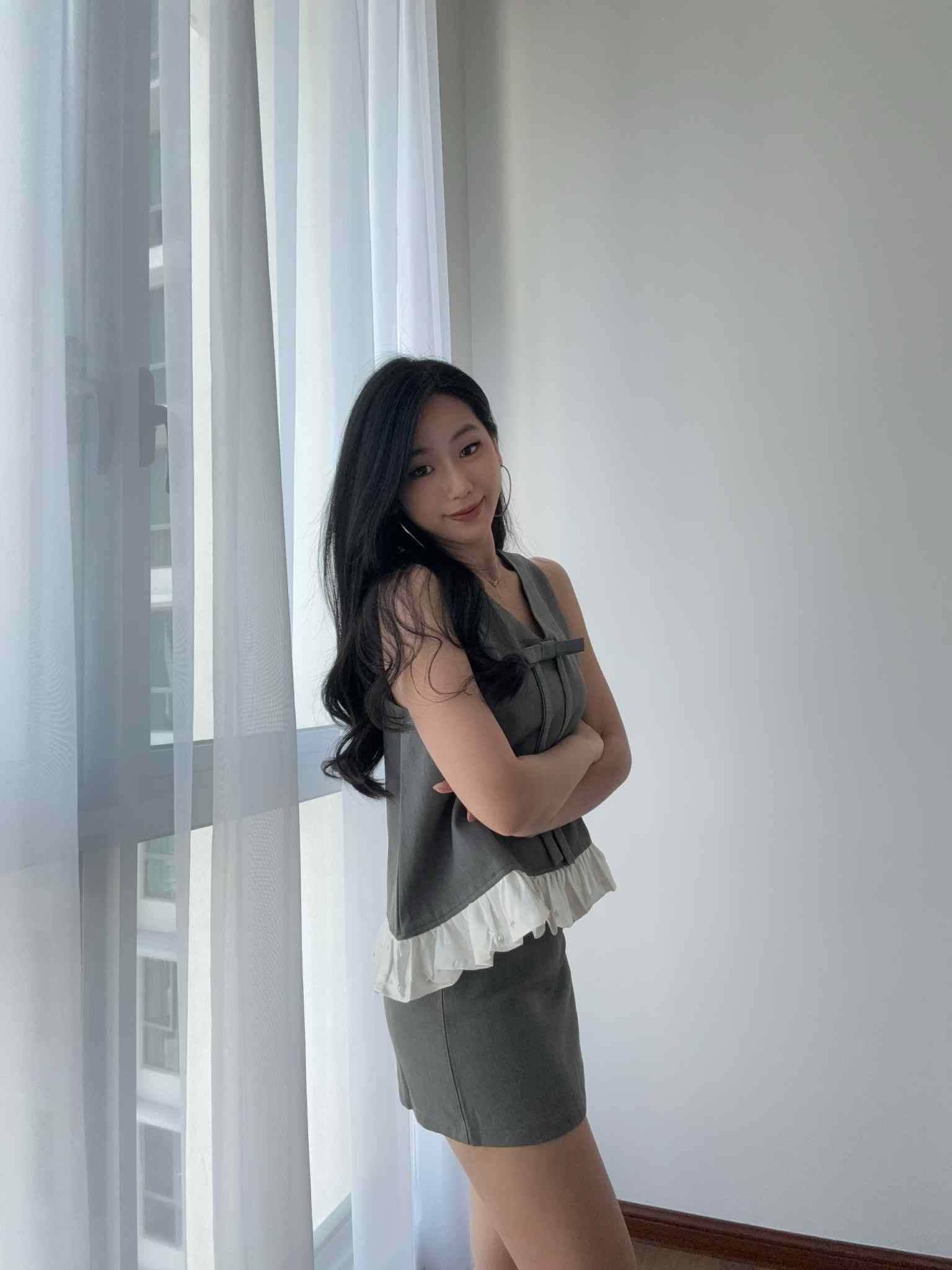 Ribbon Vest & Skirt Set