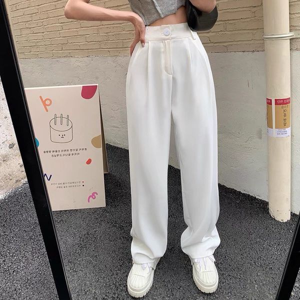 High waist plain suit trouser