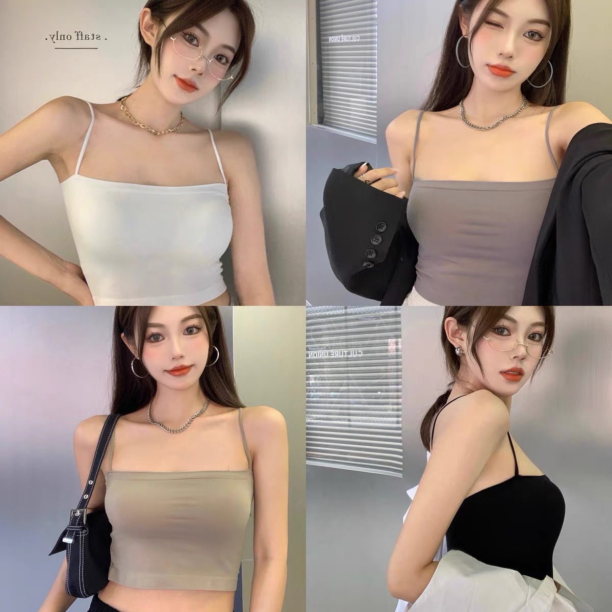 Stretchable sleeveless tube crop top