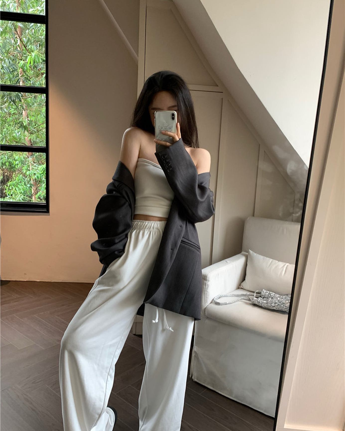 Tube & High Waist Stretchable Pants