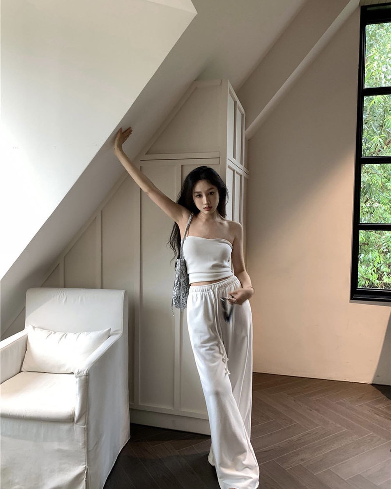 Tube & High Waist Stretchable Pants