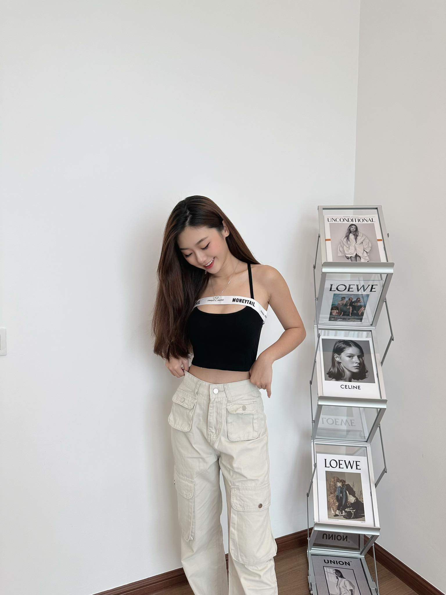 Moneytail Padded Singlet w/ Almond Cargo Pants