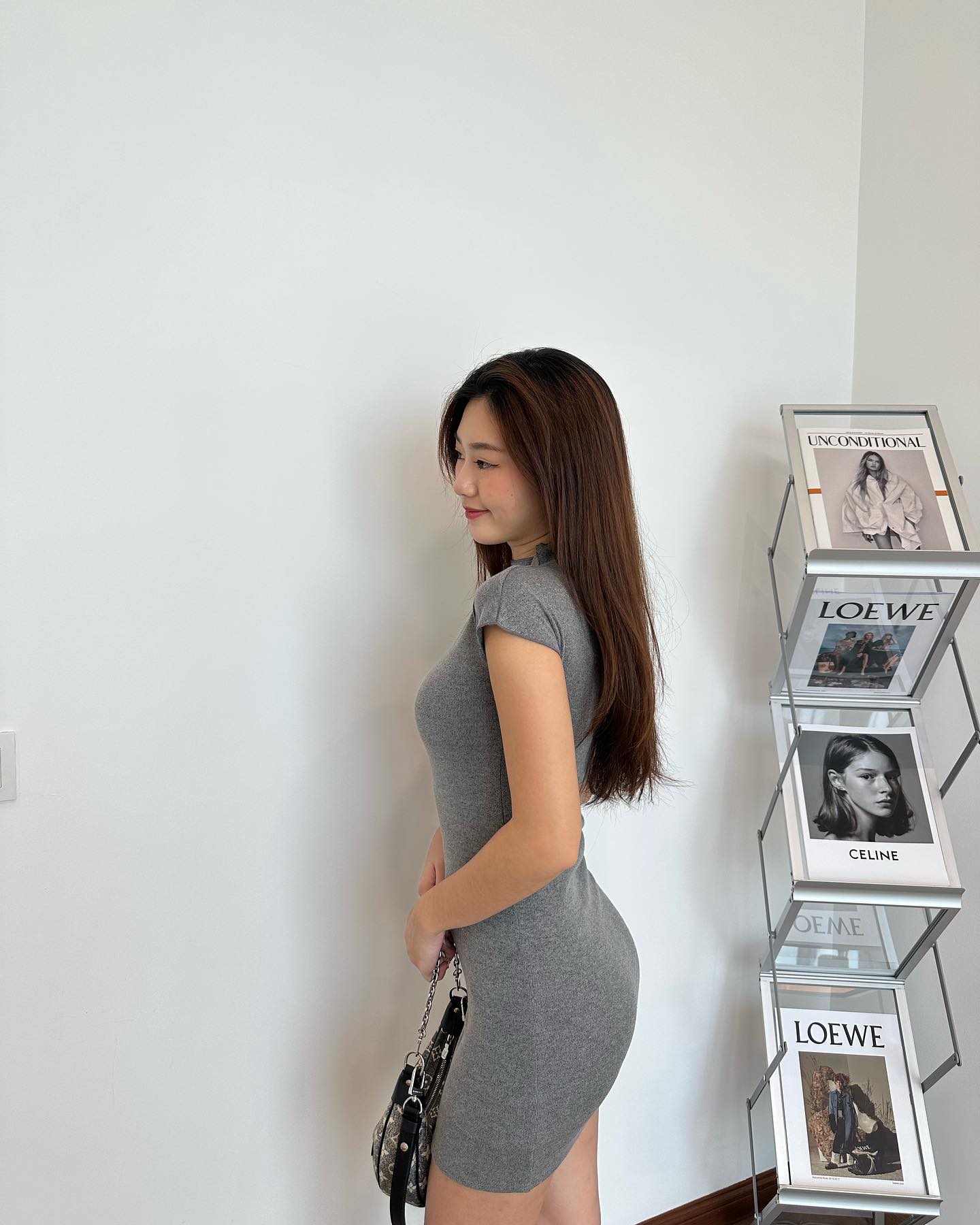 Grey Turtle Neck Dress