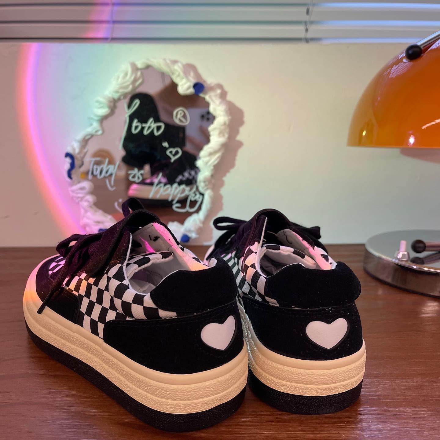 B&W Checkered Sneakers