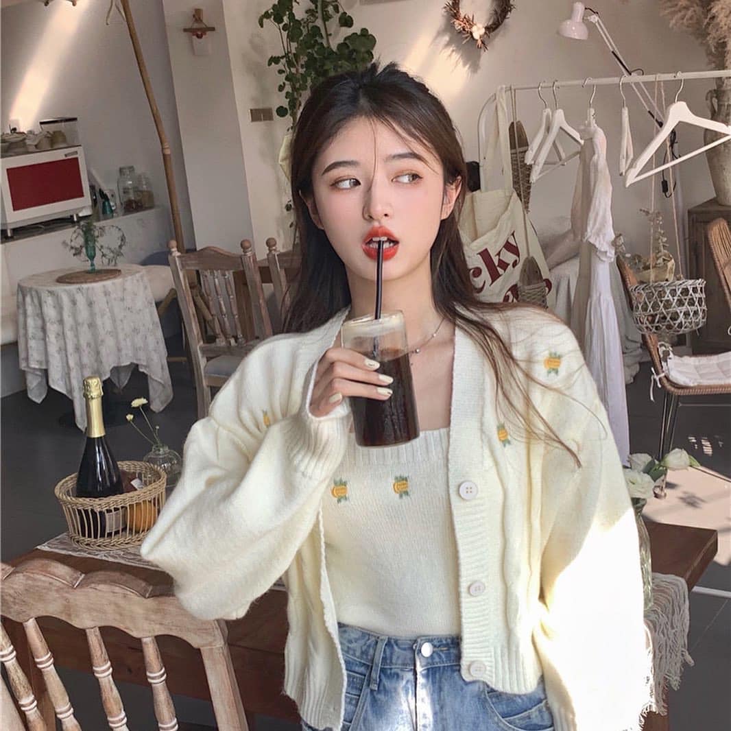 Two-Piece Cardigan & Singlet Set