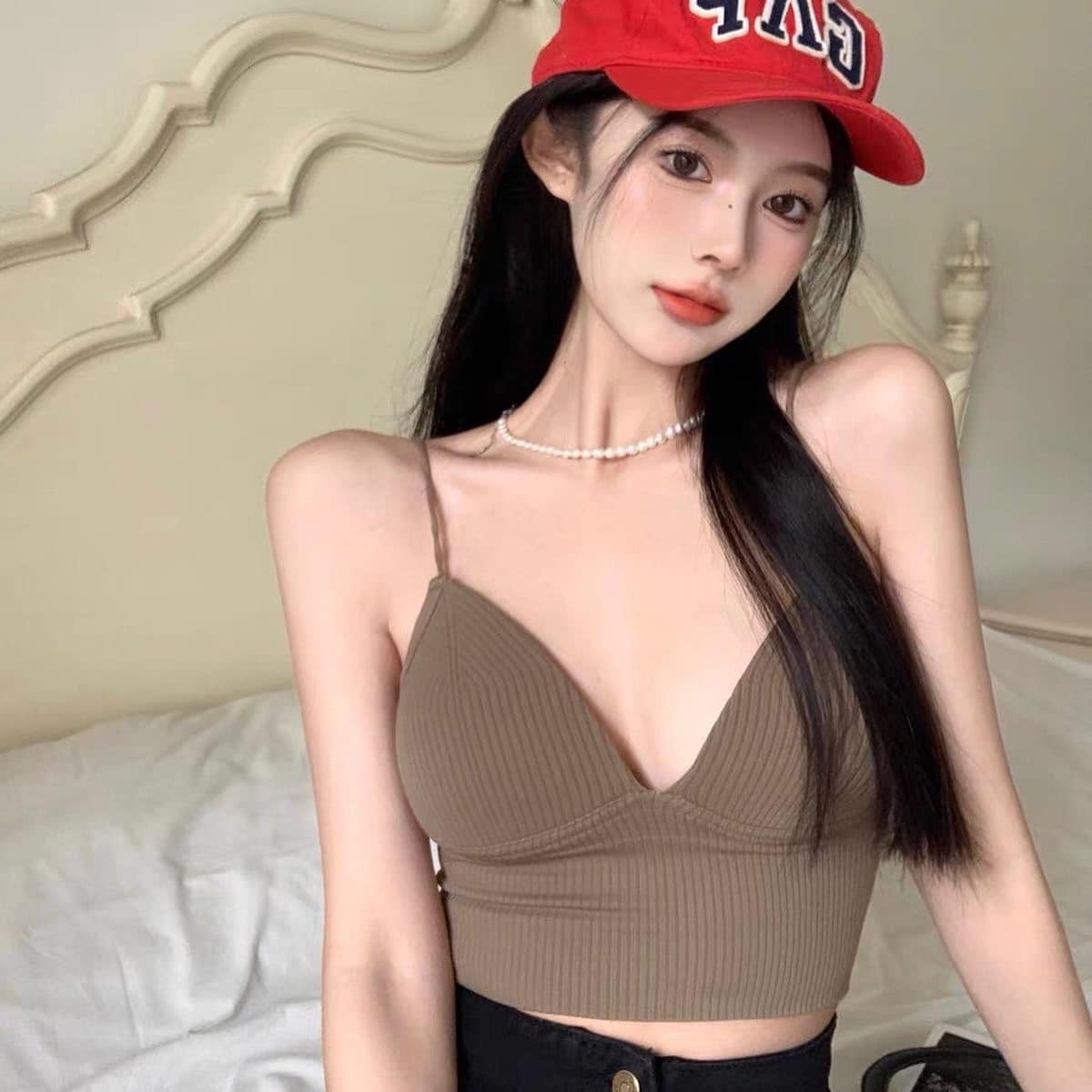 Padded Sleeveless Crop Singlet