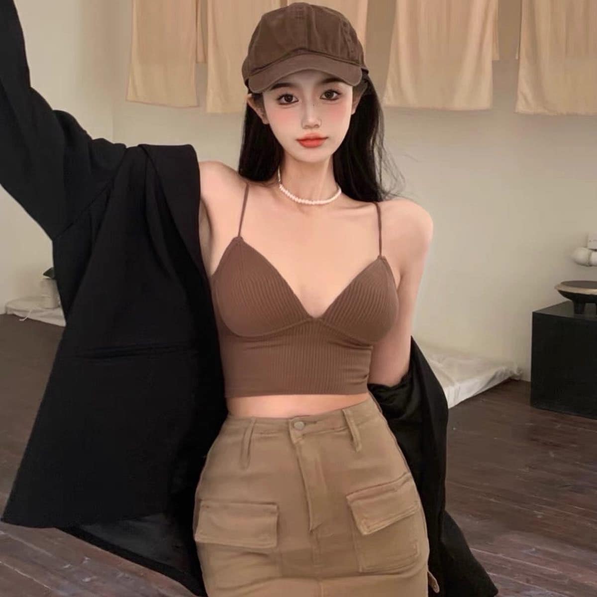 Padded Sleeveless Crop Singlet