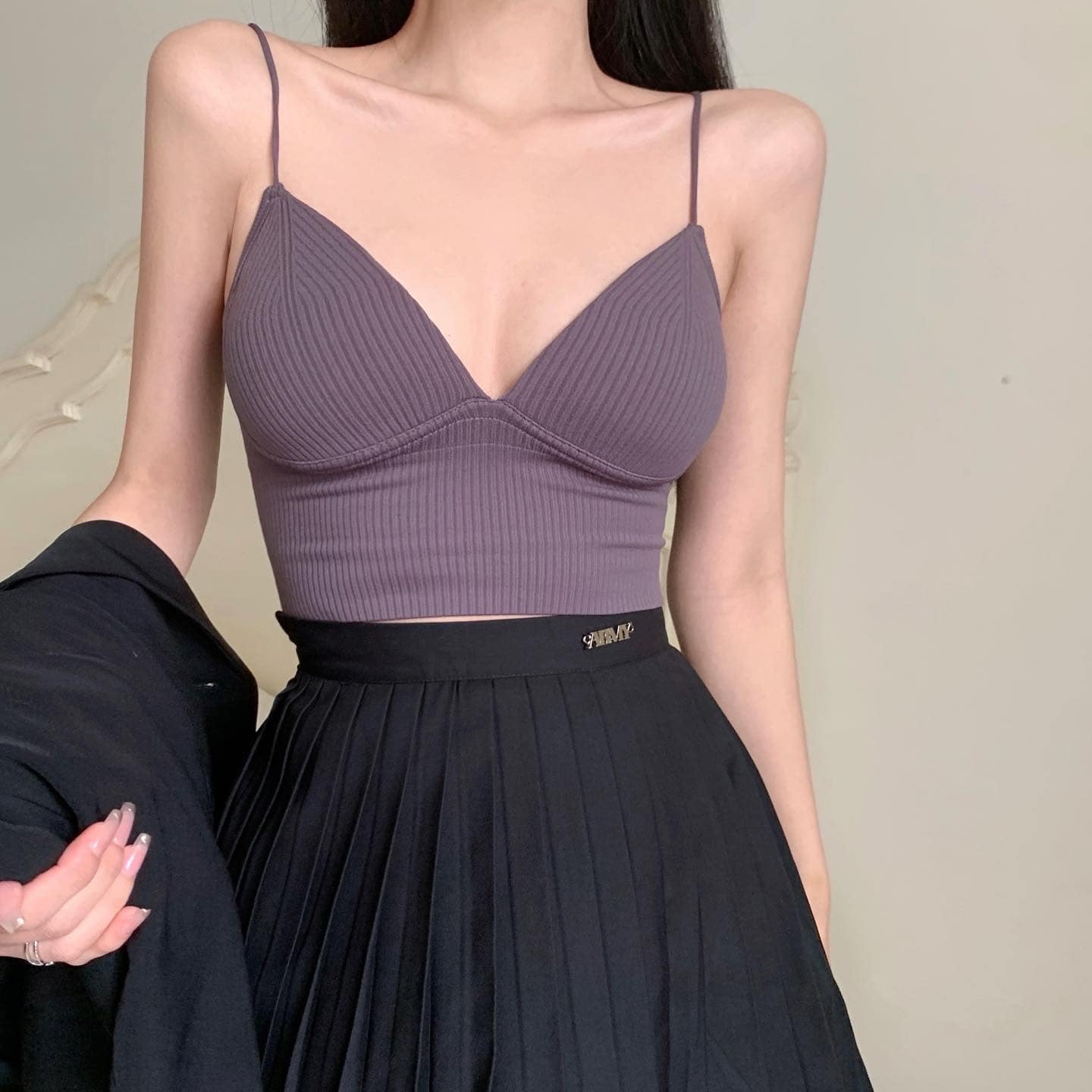 Padded Sleeveless Crop Singlet