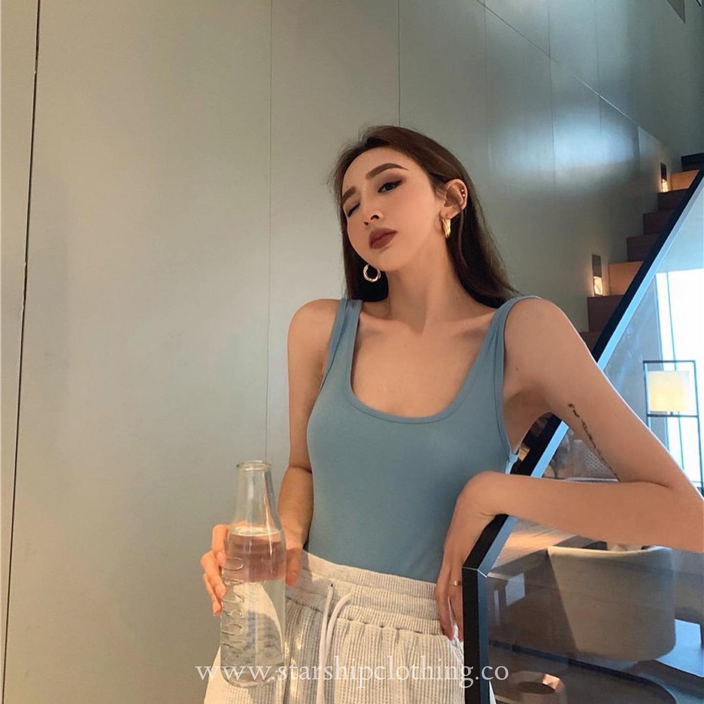 Square Neck Sleeveless Top