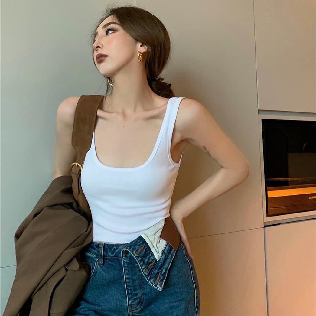 Square Neck Sleeveless Top