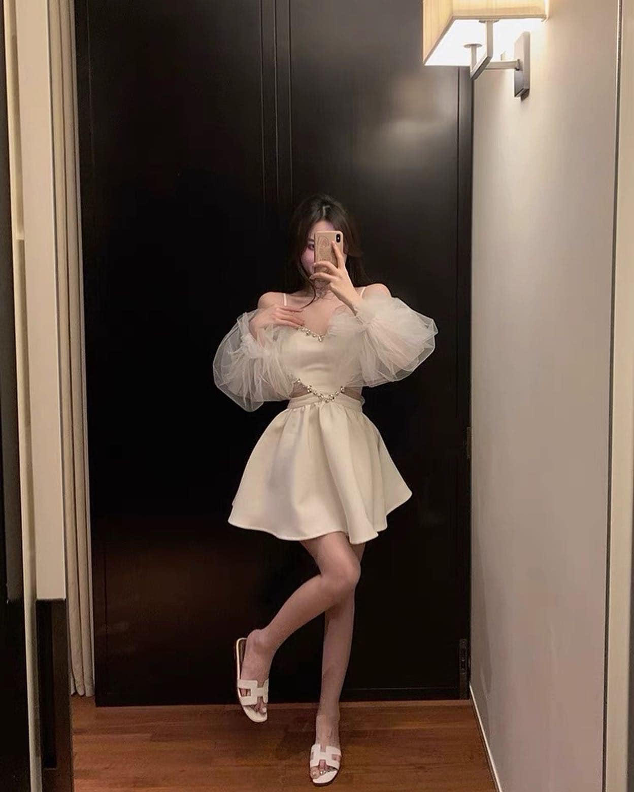 White Diamond Heart Dress