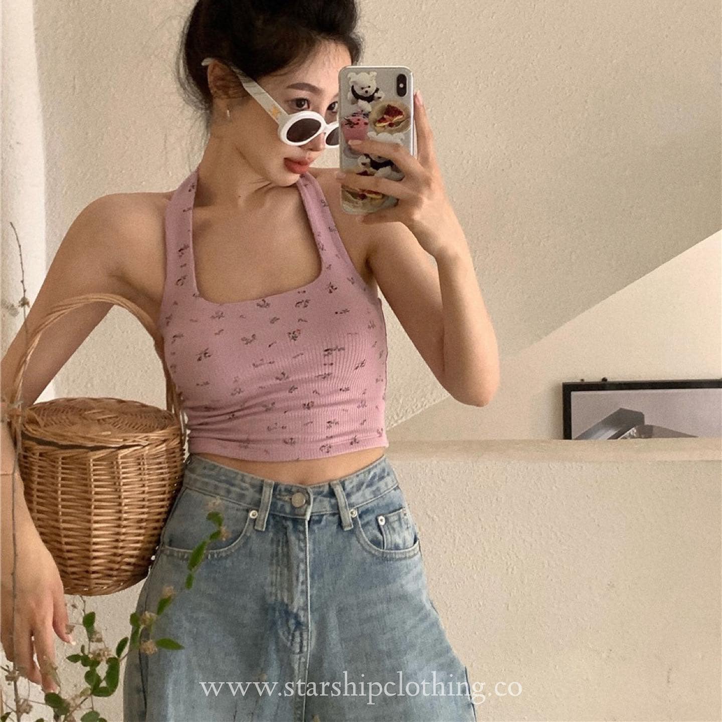 Floral Halter Neck Top