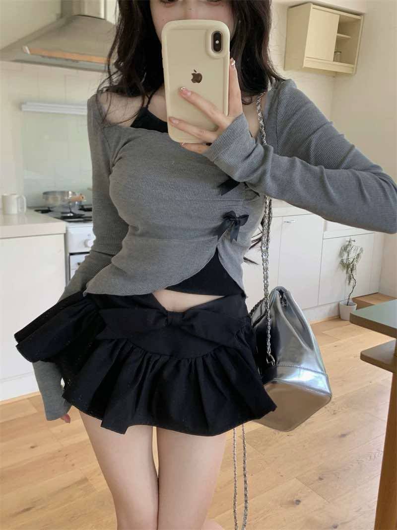 Ribbon High Waist Skirt