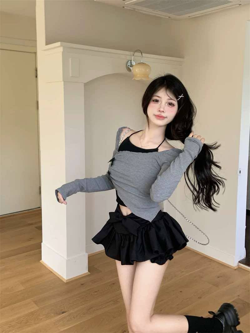 Ribbon High Waist Skirt