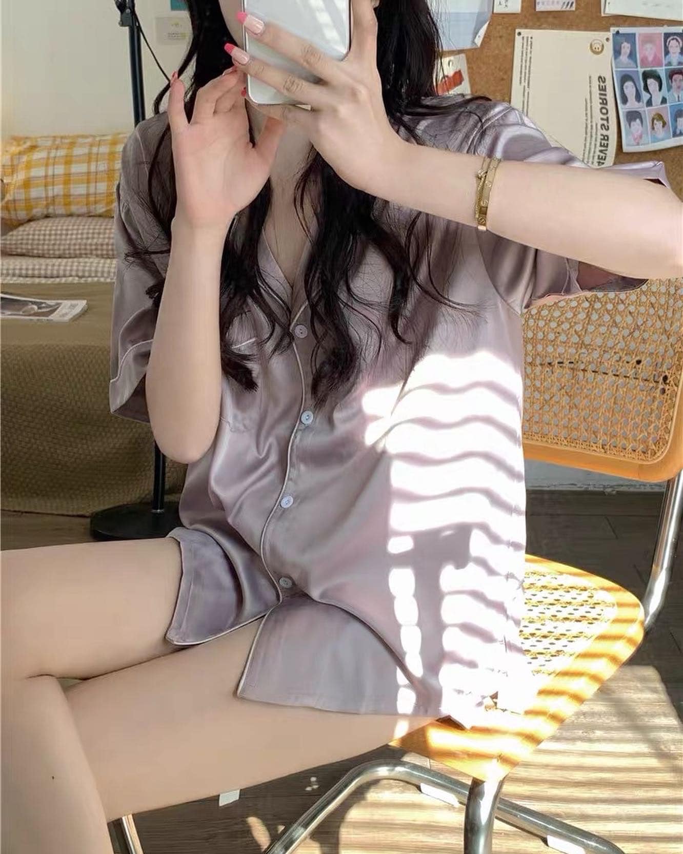 Satin Pajamas Set Wear