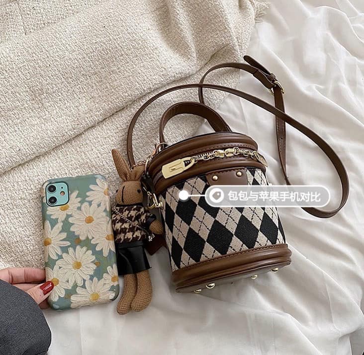 Bucket Bag w/ Bear Keychain